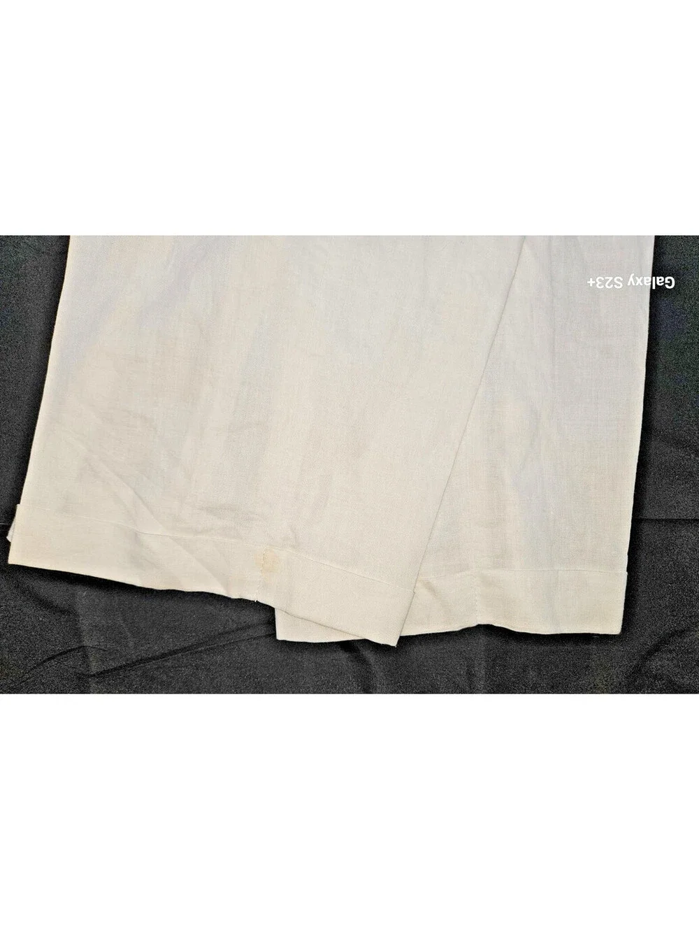 New Gen Mens W38/L34 100% white linen summer cuffed trousers